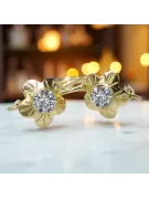  Zirkonium 14k žluté zlato Vintage vec028y